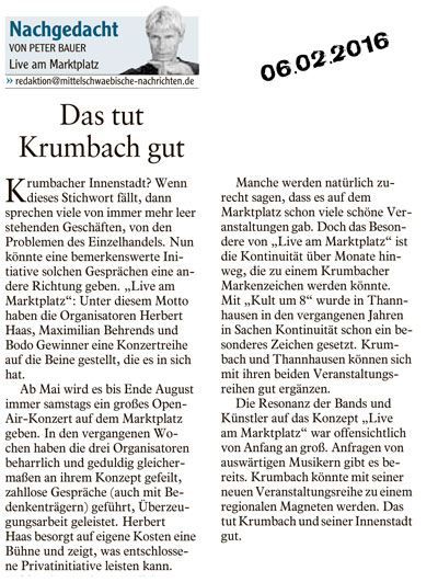 Mittelschwaebische Nachrichten Peter Bauer nachgedacht 06 02 2016 preview